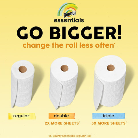 Essentials Select-A-Size Paper Towels [2 Triple Rolls = 6 Regular Rolls]