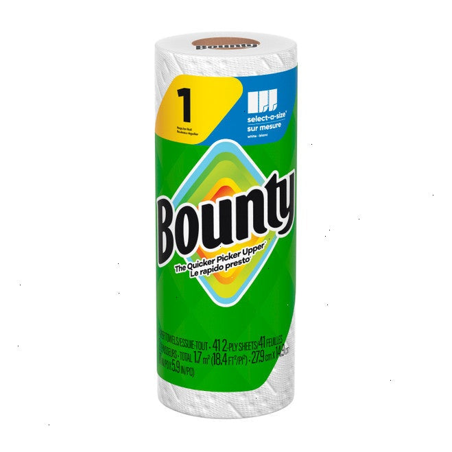 Bounty Regular Roll – White Select-A-Size