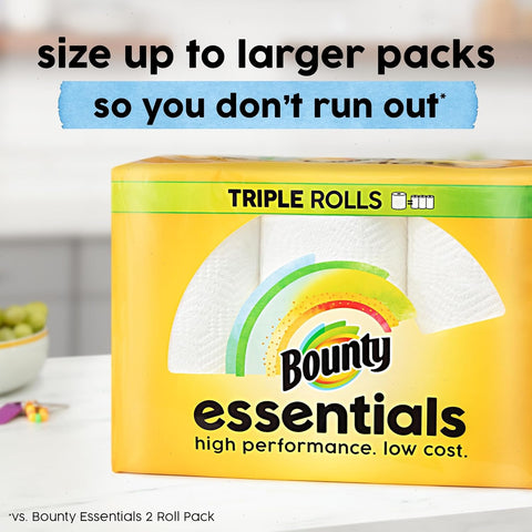 Essentials Select-A-Size Paper Towels [2 Triple Rolls = 6 Regular Rolls]