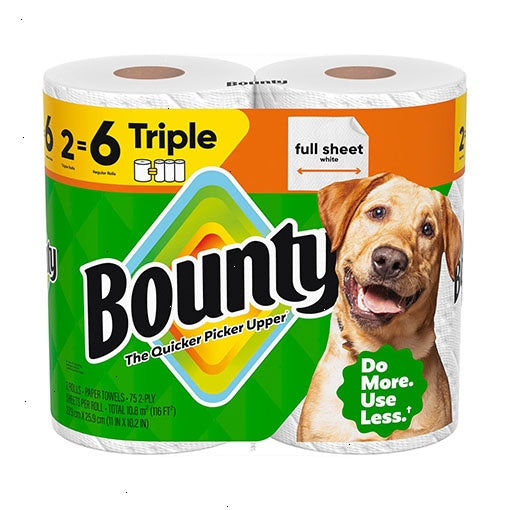Full Sheet Paper Towels [2 Triple Rolls = 6 Regular Rolls]
