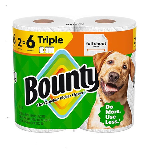 Full Sheet Paper Towels [2 Triple Rolls = 6 Regular Rolls]