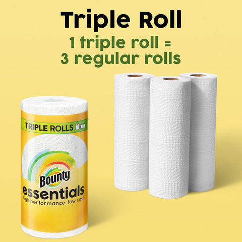 Essentials Select-A-Size Paper Towels [2 Triple Rolls = 6 Regular Rolls]