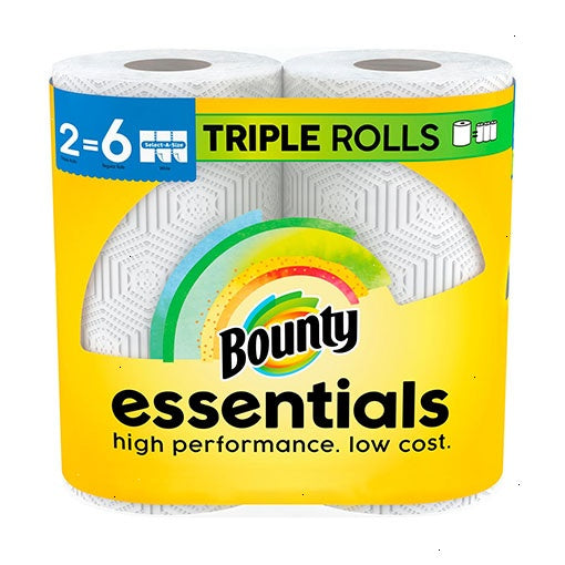 Essentials Select-A-Size Paper Towels [2 Triple Rolls = 6 Regular Rolls]