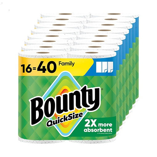 Quick Size Paper Towels [16 Family Rolls = 40 Regular Rolls]