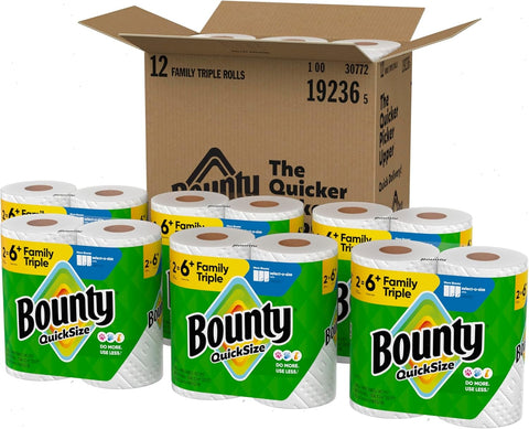 Quick-Size Paper Towels [12 Family Triple = 40 Regular Rolls]