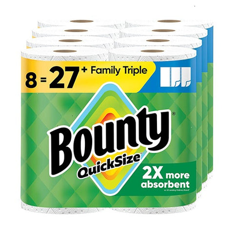 Quick-Size Paper Towels [8 Family Triple Rolls = 27 Regular Rolls]