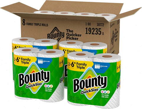 Quick-Size Paper Towels [8 Family Triple Rolls = 27 Regular Rolls]
