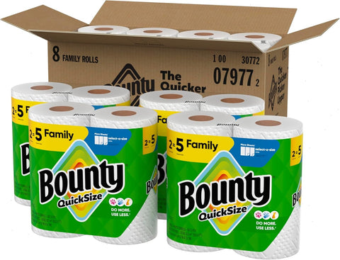 Quick Size Paper Towels [8 Family Rolls = 20 Regular Rolls]