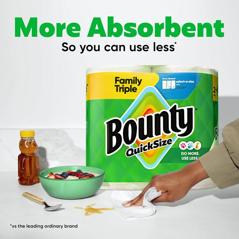 Quick-Size Paper Towels [8 Family Triple Rolls = 27 Regular Rolls]