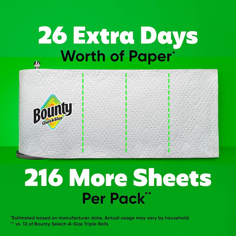 Quick-Size Paper Towels [12 Family Triple = 40 Regular Rolls]